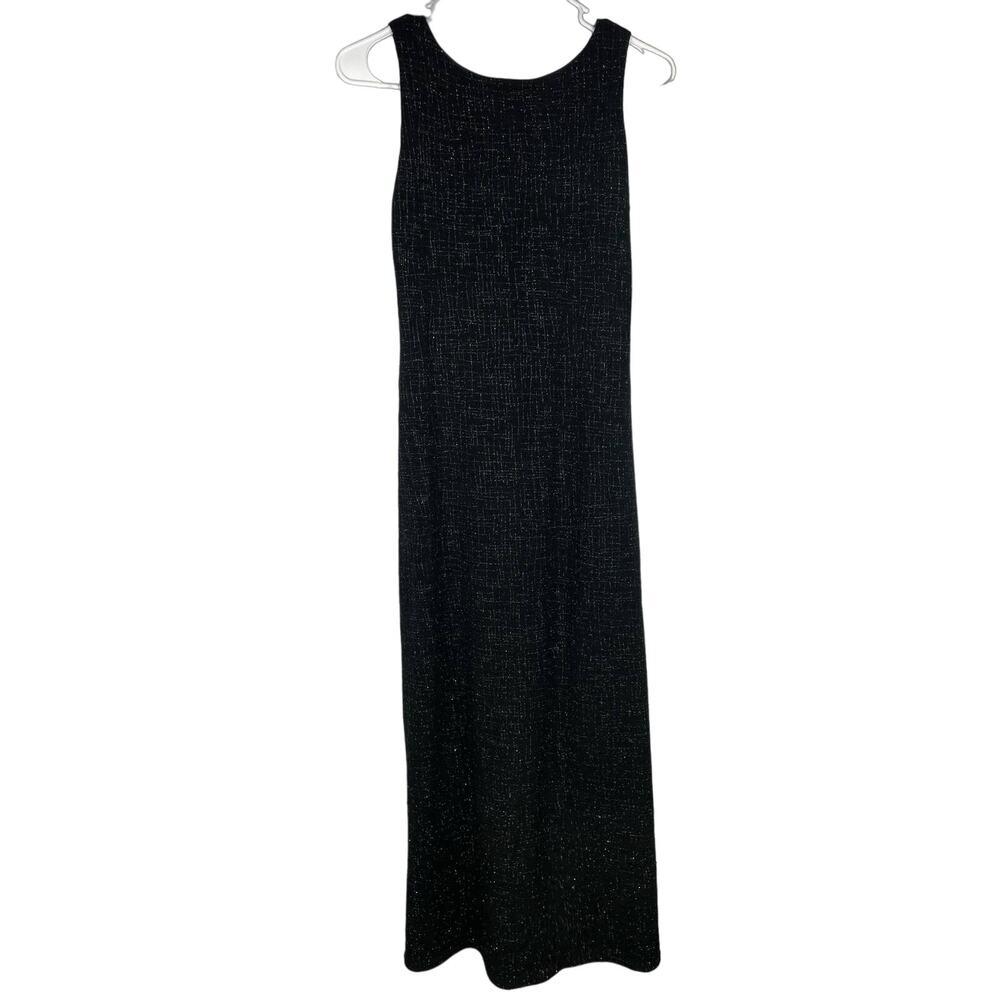 Vintage Teddi Black Sparkle Maxi Dress New 4 90s Y2K Prom Formal Whimsigoth
